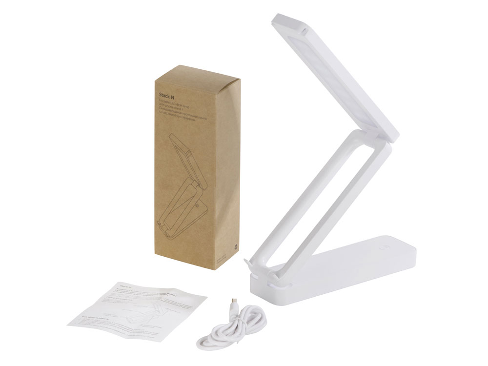 Складывающаяся настольная LED лампа Stack N, 3 Вт, белый (Р)
