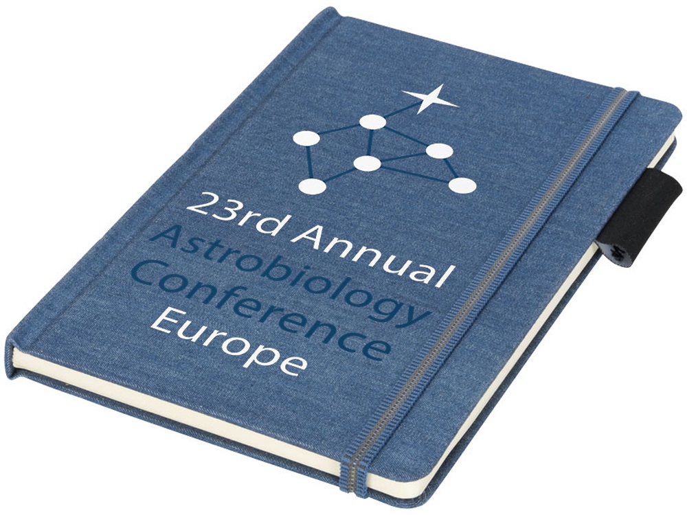 Блокнот Jeans формата A5 из ткани, светло-синий