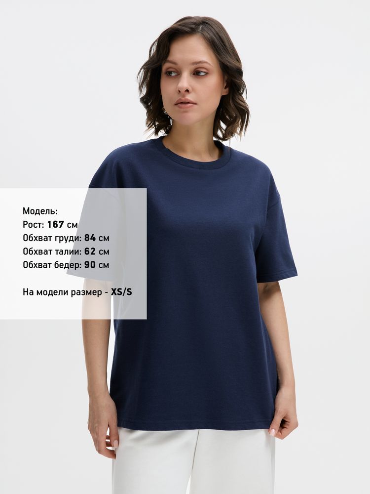 Футболка унисекс Durington, темно-синяя, размер XS/S