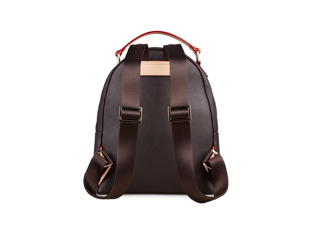 Рюкзак женский BUGATTI ЭЛЛА | ELLA, тёмно-коричневый, полиуретан, 24х11,5х28 см