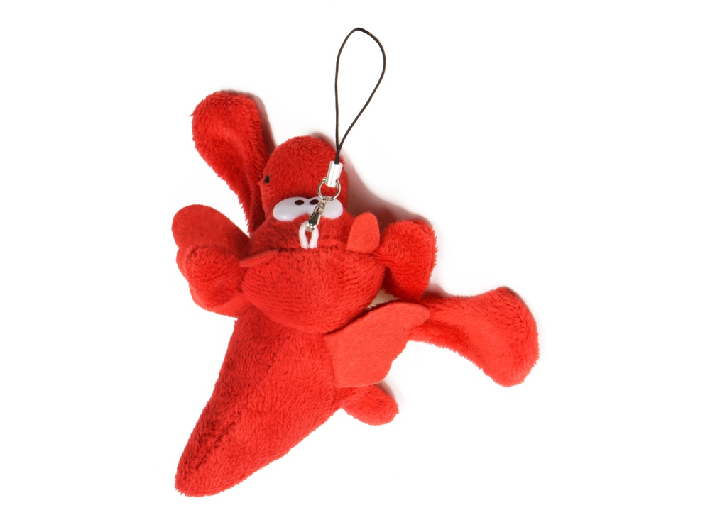Мягкая игрушка- брелок Дракон, красный
