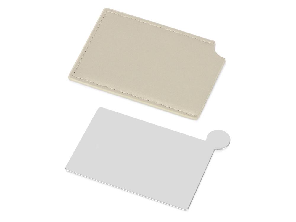 Зеркало в чехле Style, серебристый/бежевый (Р)