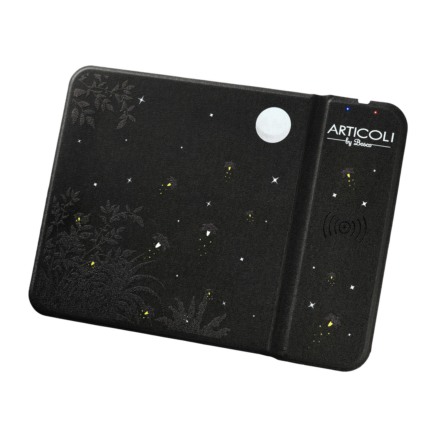 Коврик для мыши с беспроводным зарядным устройством 15W Онор (Honor), синий фото на сайте Print Logo.