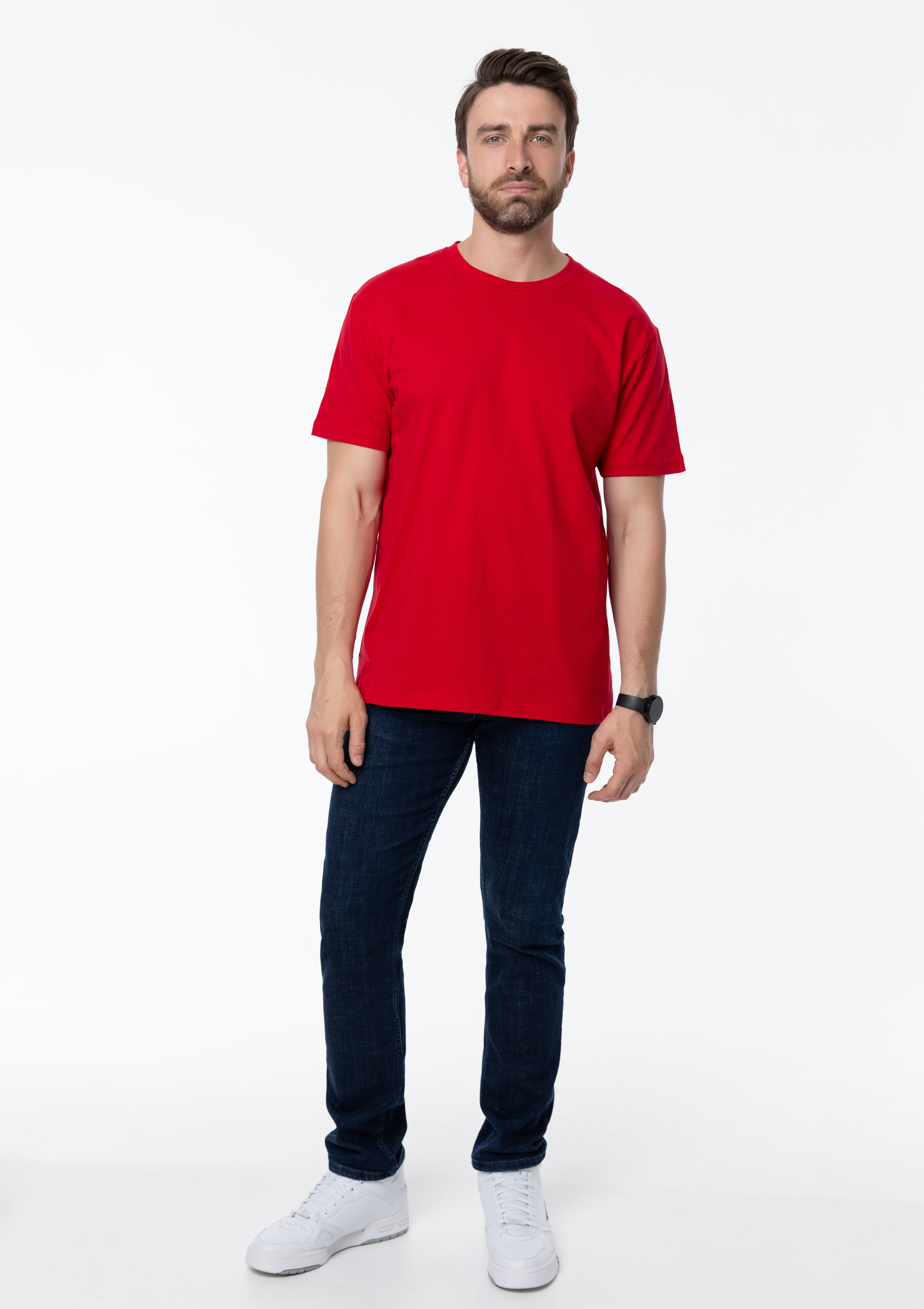 Футболка унисекс STAN, хлопок 150, 51, Красный,  (14)  (56/XXXL)