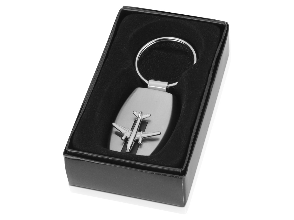 Брелок-фонарик Аэроплан, серебристый