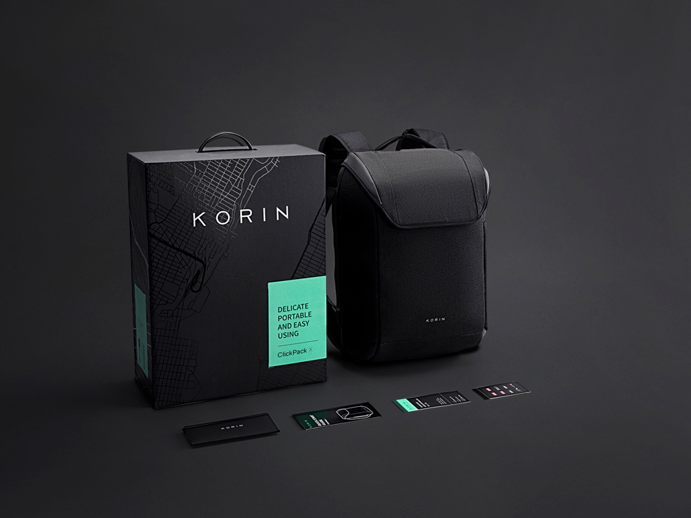 Водостойкий антикражный рюкзак Clickpack для ноутбука 15.6, черный