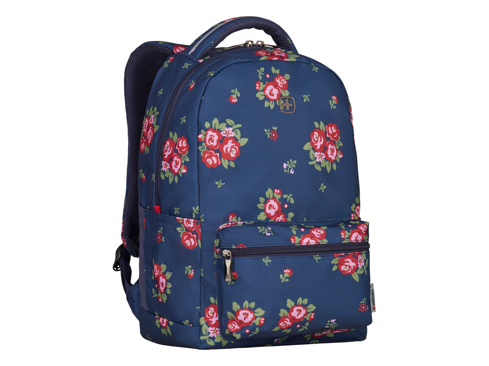 Рюкзак WENGER 16 синий с рисунком, полиэстер, 36 х 45 х 25 см, 22 л