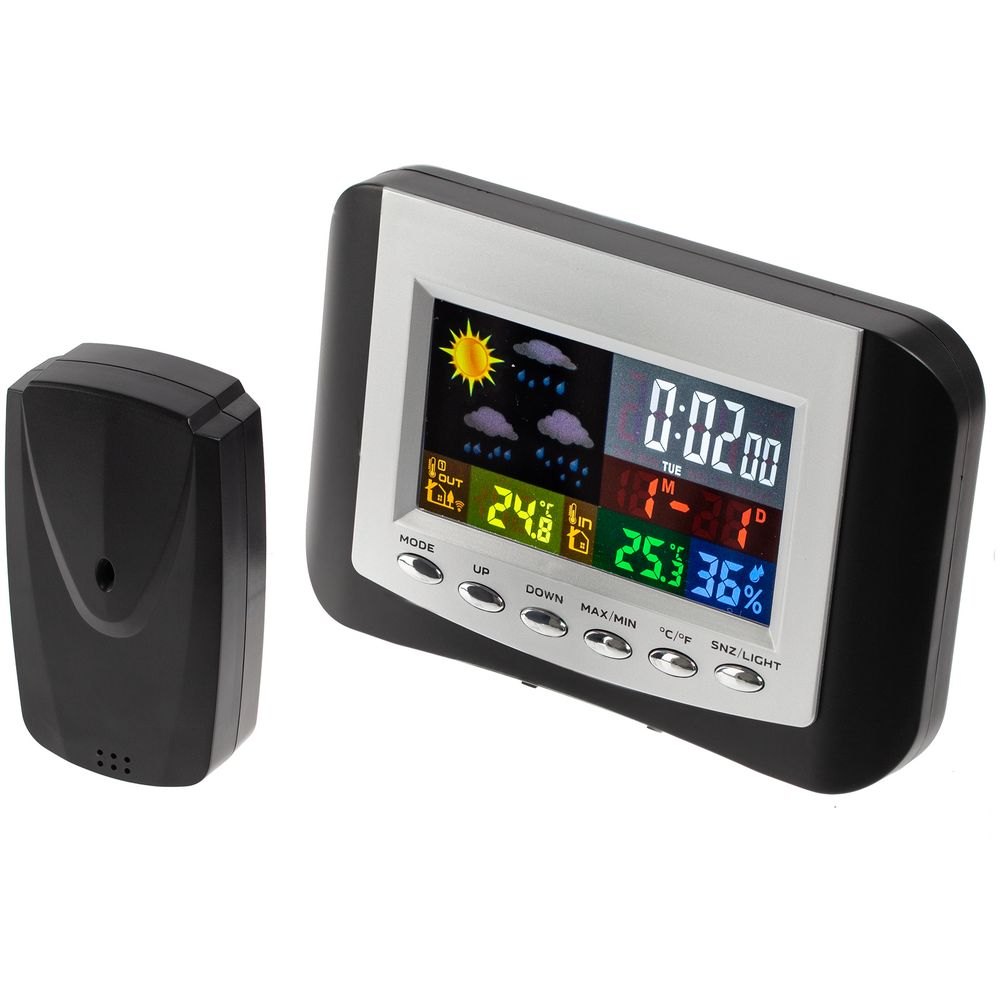 Метеостанция Uniscend Foreteller с внешним датчиком с логотипом Uniscend | Print Logo