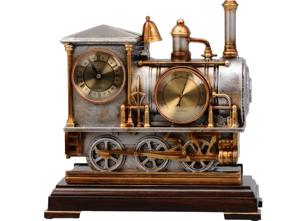 Погодная станция Паровоз, бронза с чернением