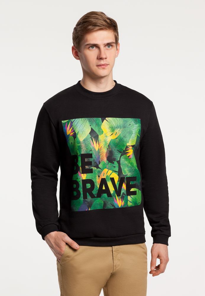 Толстовка «Будь храбрым!» с логотипом Принтэссенция | Print Logo