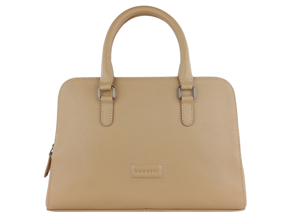Сумка женская BUGATTI ЭЛЬЗА | ELSA, песочного цвета, воловья кожа/полиэстер, 32х13х22 см