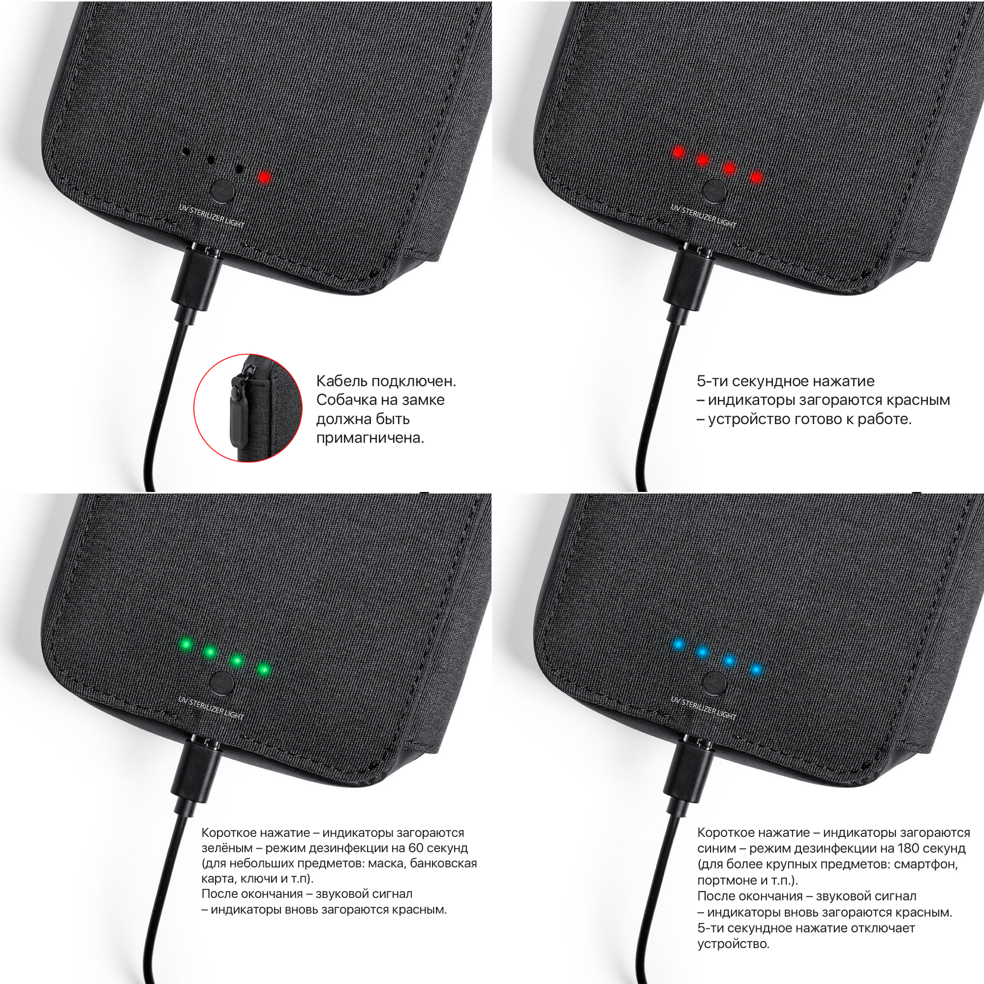 Дорожный органайзер с УФ-стерилизатором фото на сайте Print Logo.