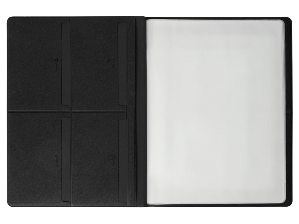 Органайзер Favor для семейных документов на 4 комплекта документов, формат А4, черный