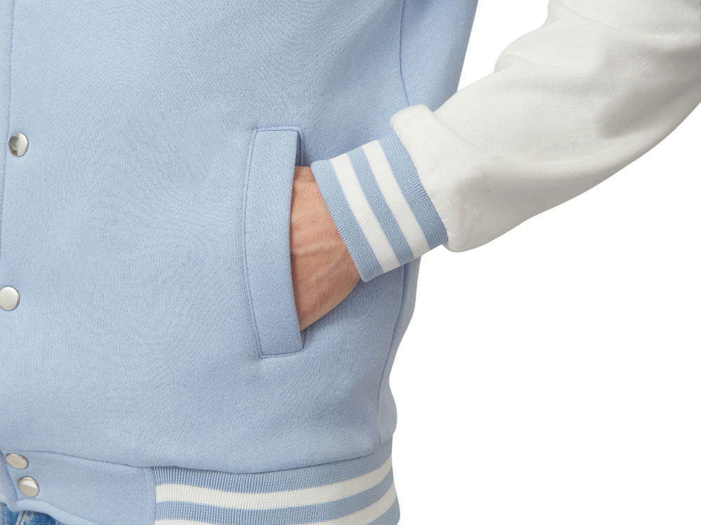 Бомбер Oxford, небесно-голубой/молочный, унисекс