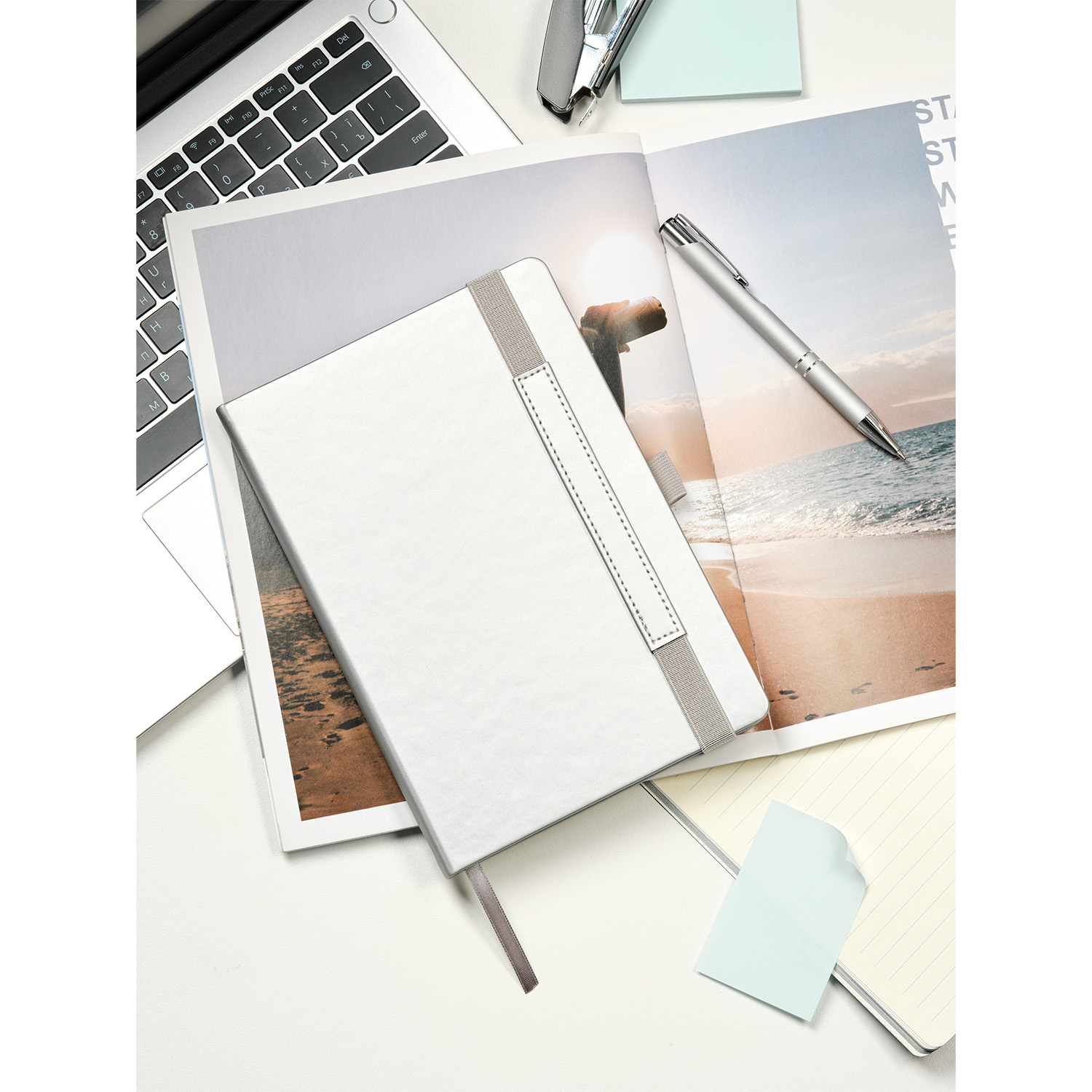 Ежедневник Альфа (Alpha) недатированный, серебро/серый