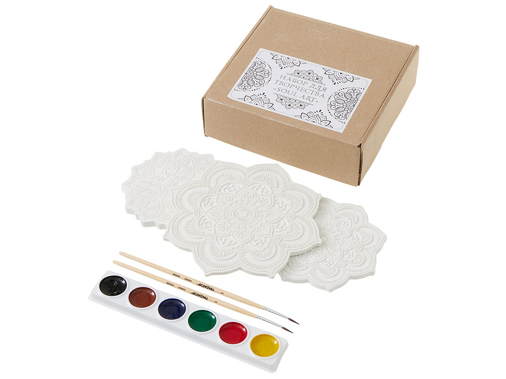 Набор для творчества мандалы из гипса Soul Art с логотипом  | Print Logo