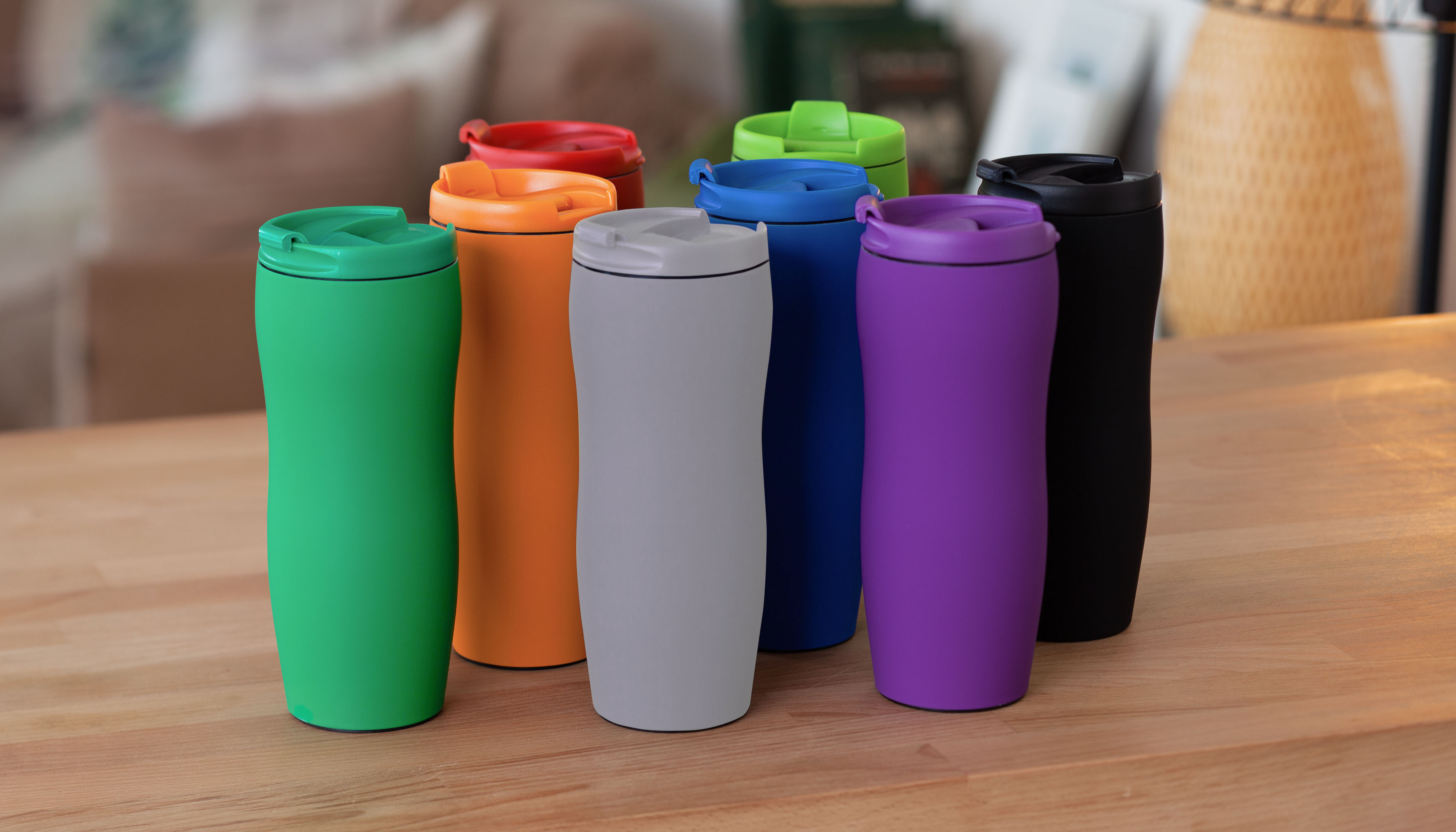 Термостакан "Монтана" 400 мл, покрытие soft touch, бирюзовый