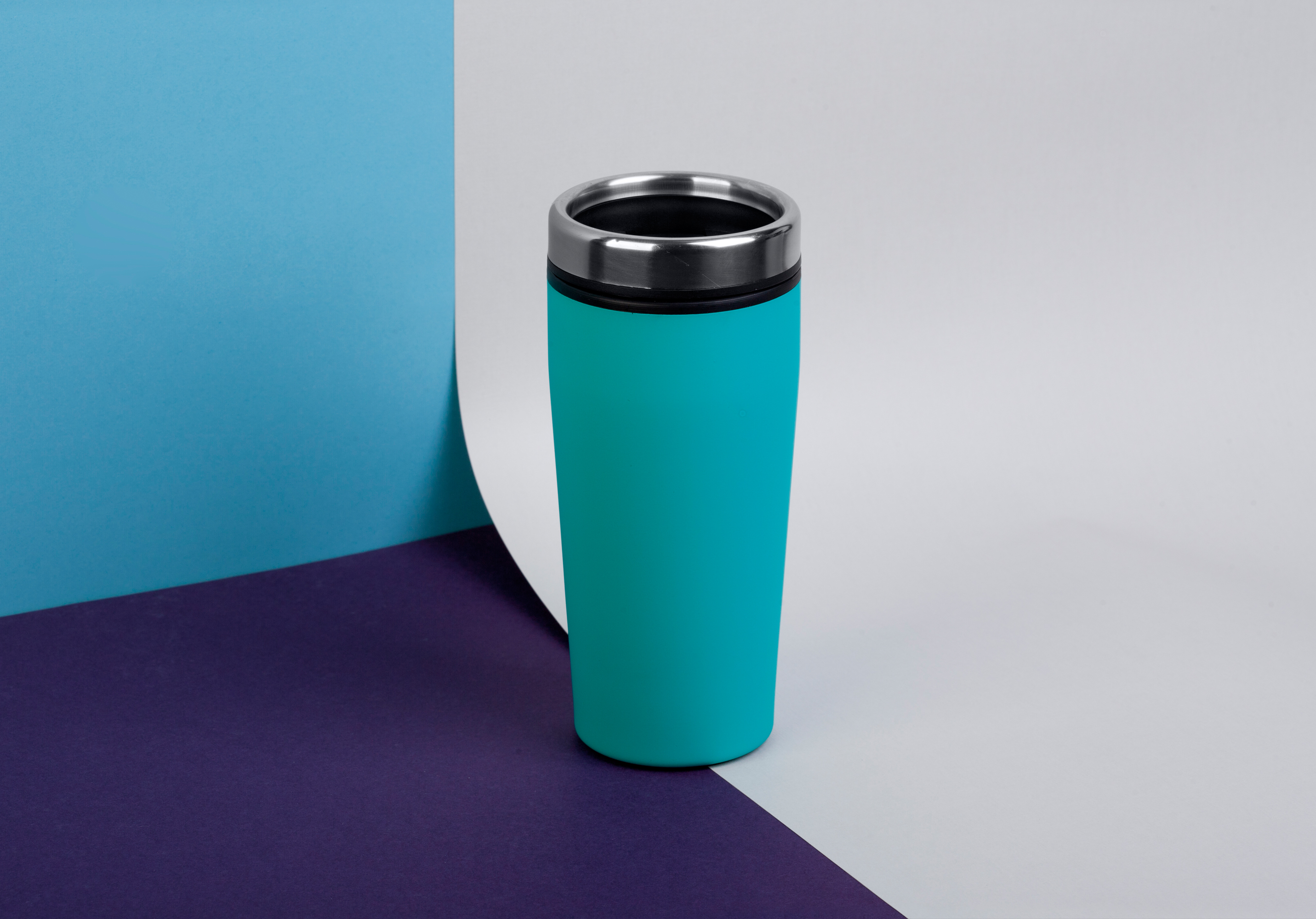 Термостакан "Европа" 500 мл, покрытие soft touch, фиолетовый