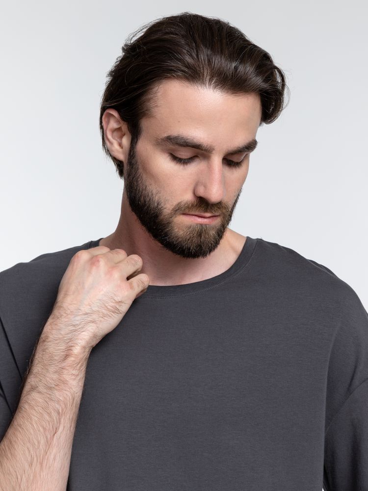 Футболка унисекс оверсайз Crosstown, темно-серая, размер XXL