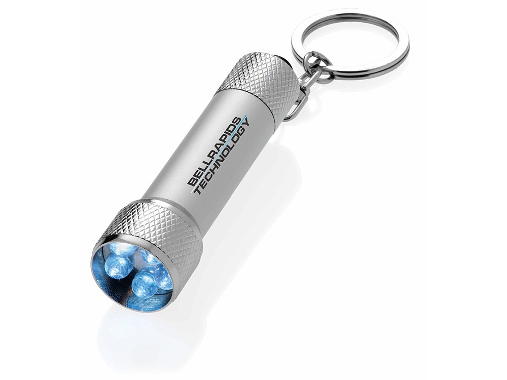 Брелок-фонарик Draco, серебристый