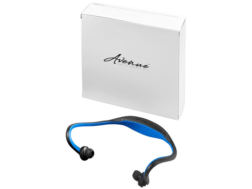 Спортивные беспроводные наушники, черный с логотипом Avenue | Print Logo