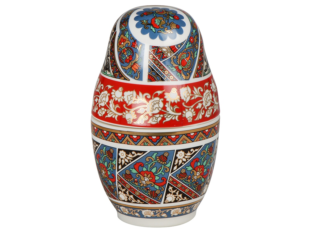 Подарочный набор Матрешка: штоф 0,5л, платок синий