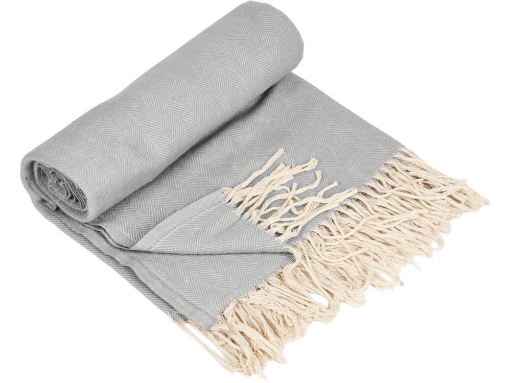 Плед Ёлочка 150х180 см. ПРЕМИУМ (серый однотонное) (Р)