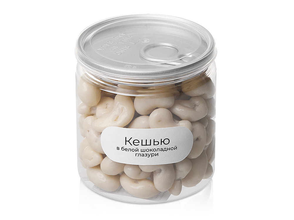 Кешью в белой глазури Glazura, 140 гр с логотипом Eat&Bite | Print Logo