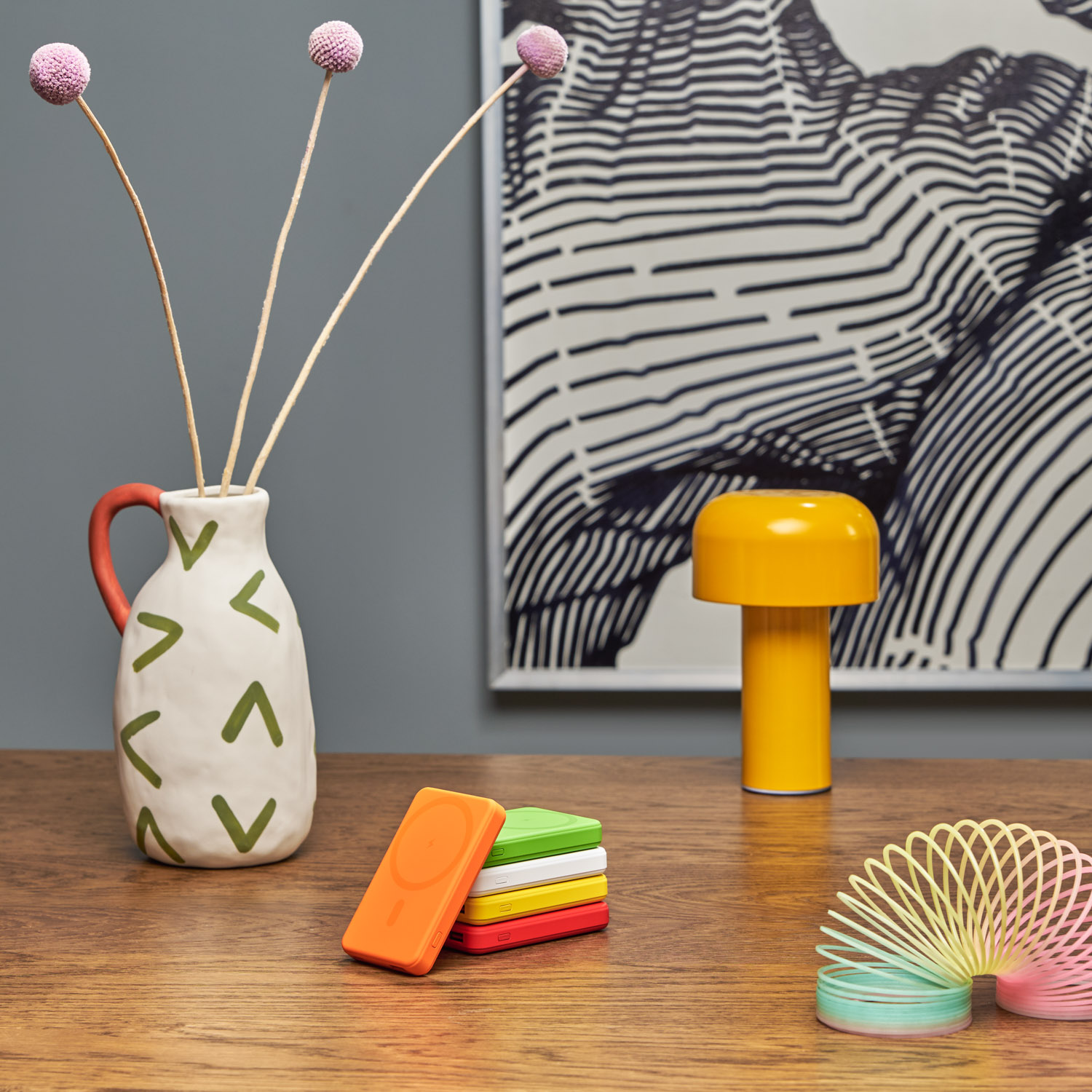 Внешний аккумулятор Ларго PD (Largo PD) 5000mAh с функцией беспроводной зарядки 15W, оранжевый