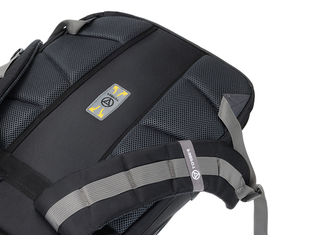 Рюкзак TORBER МЕГАПОЛИС с отделением для ноутбука 15.6, чёрный/серый, полиэстер, 37 х 17 х 45 см