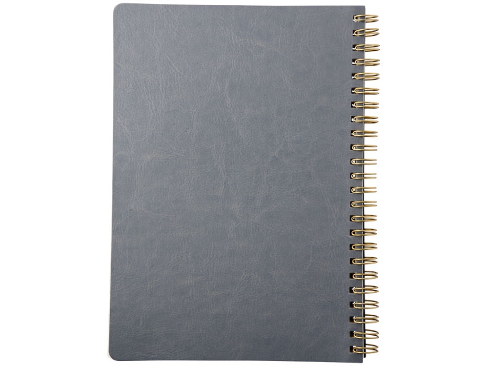 Дневник Spiraly формата A5 из искусственной кожи, серый