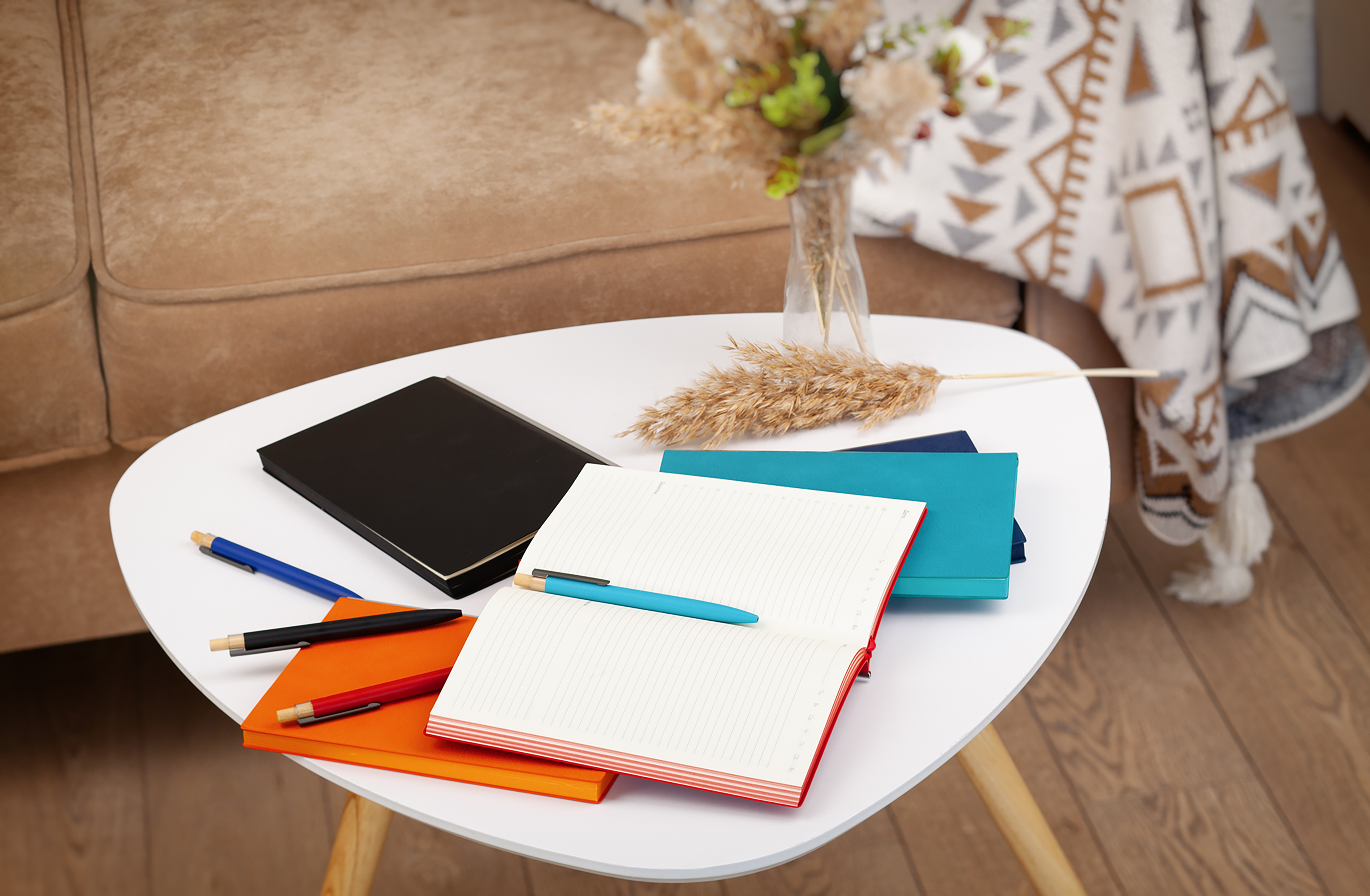 Ручка шариковая "Matt" с кнопкой из бамбука, бирюзовый