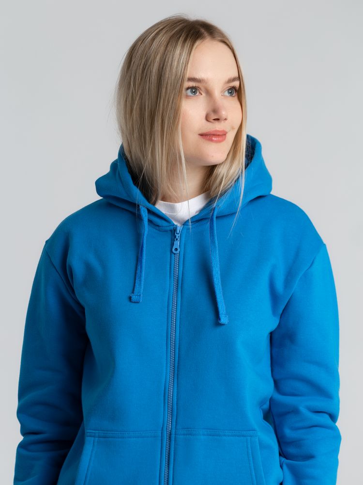 Толстовка на молнии с капюшоном Siverga Heavy 2.0, бирюзовая, размер S