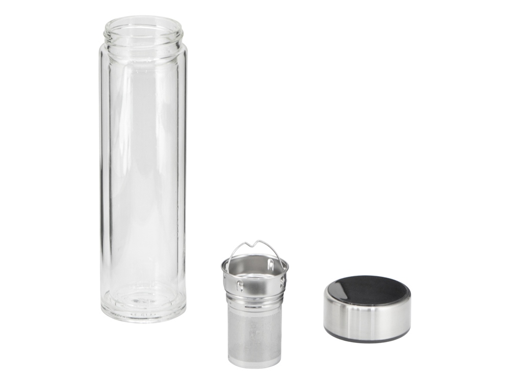 Стеклянный термос с индикатором температуры Tapp, 500 мл, серебристый