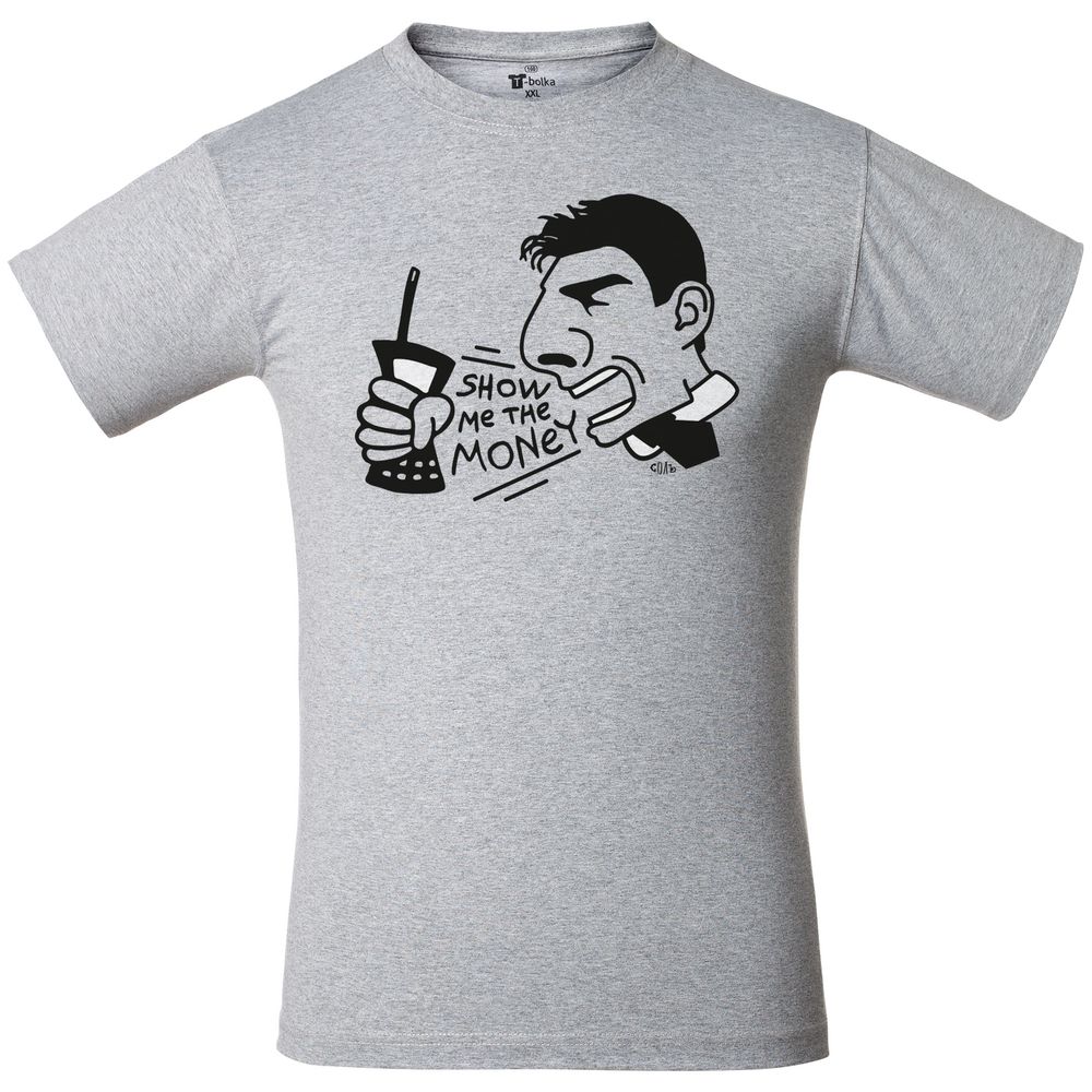 Футболка Show Me The Money — пример нанесения логотипа (Соль) | Print Logo