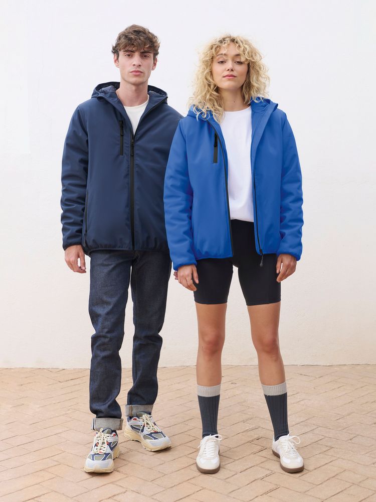 Куртка софтшелл с капюшоном женская Falcon Women, темно-серая, размер 3XL