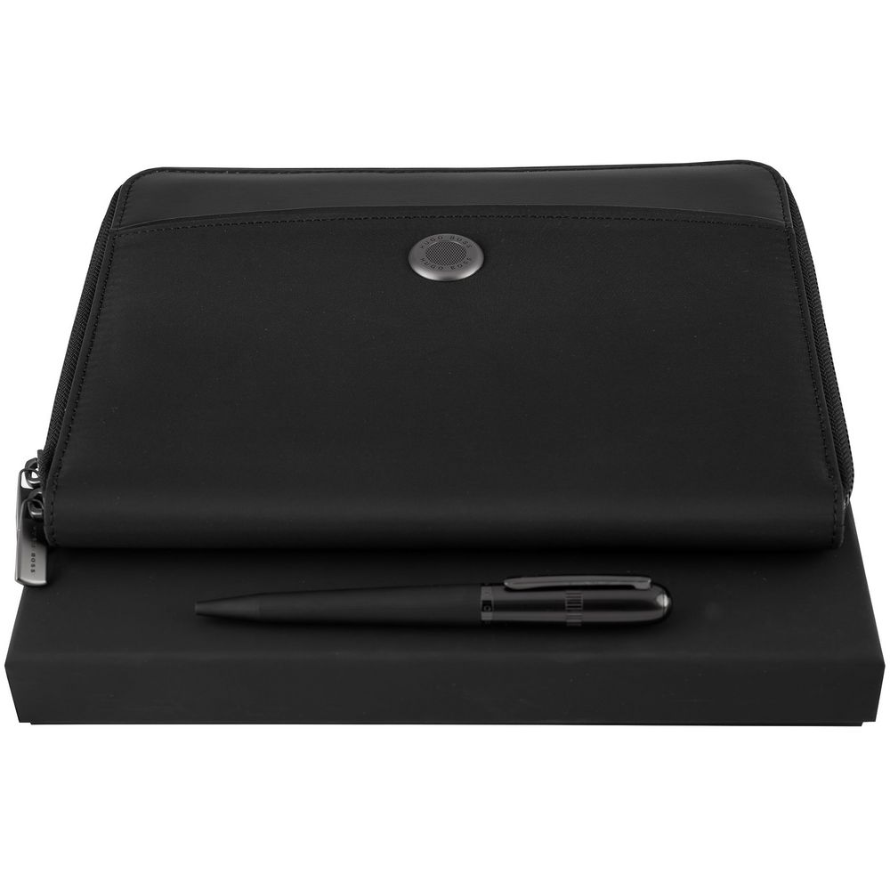 Набор Contour: папка с блокнотом А5 и ручка с логотипом HUGO BOSS | Print Logo