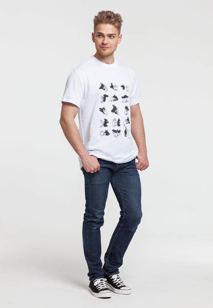 Футболка мужская «Неочевидное» — пример нанесения логотипа (Принтэссенция) | Print Logo