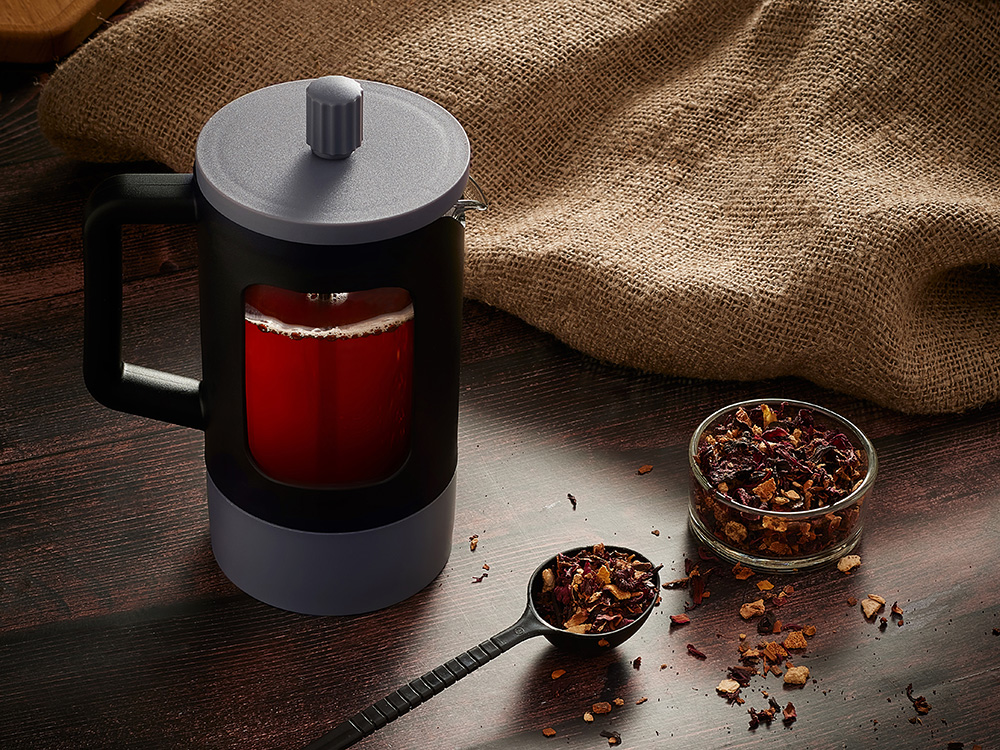 Френч-пресс Double Tone, черный-серый