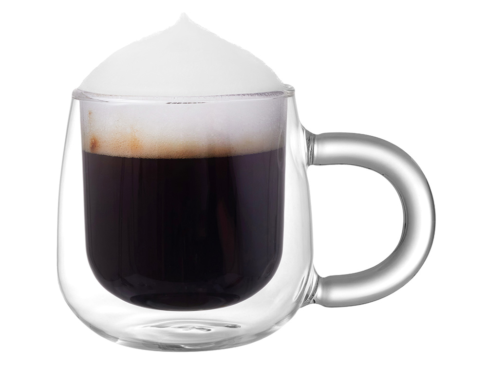 Кружка с двойными стенками с широкой ручкой и градиентным покрытием Fog, бирюзовый