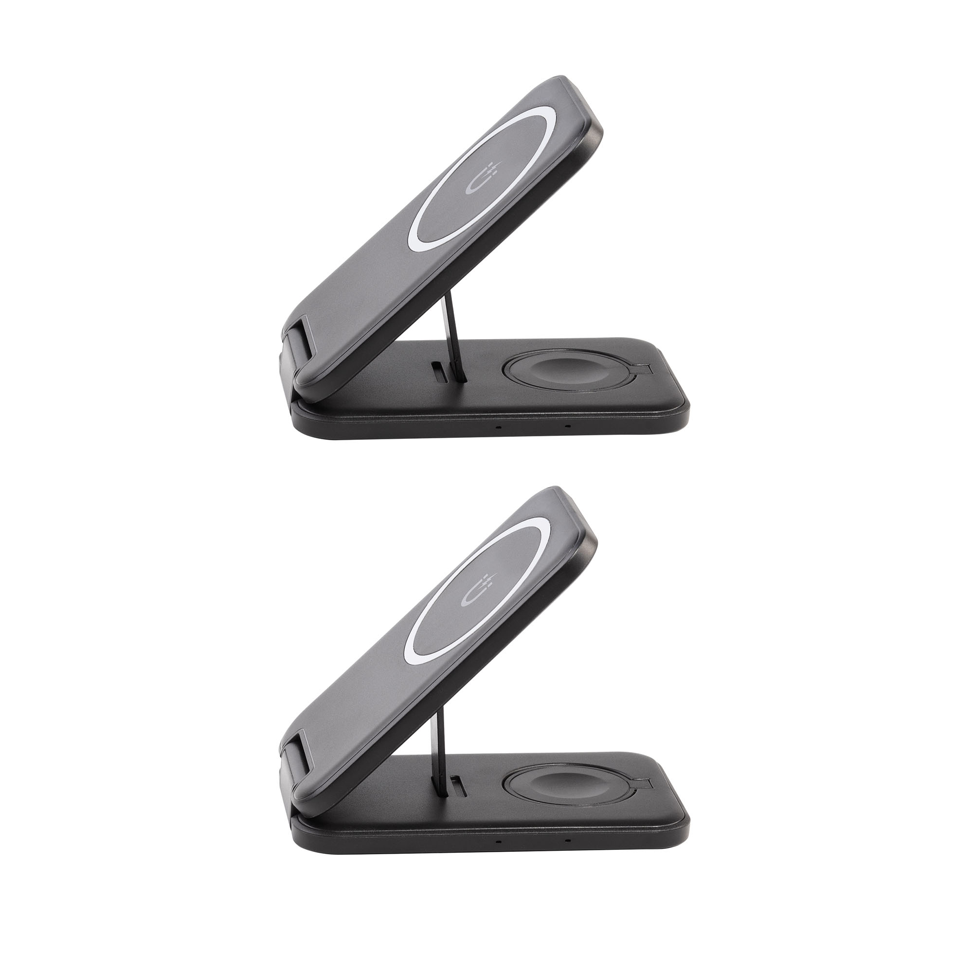 Складная беспроводная (15W) зарядная станция "Slap" с MagSafe, черный