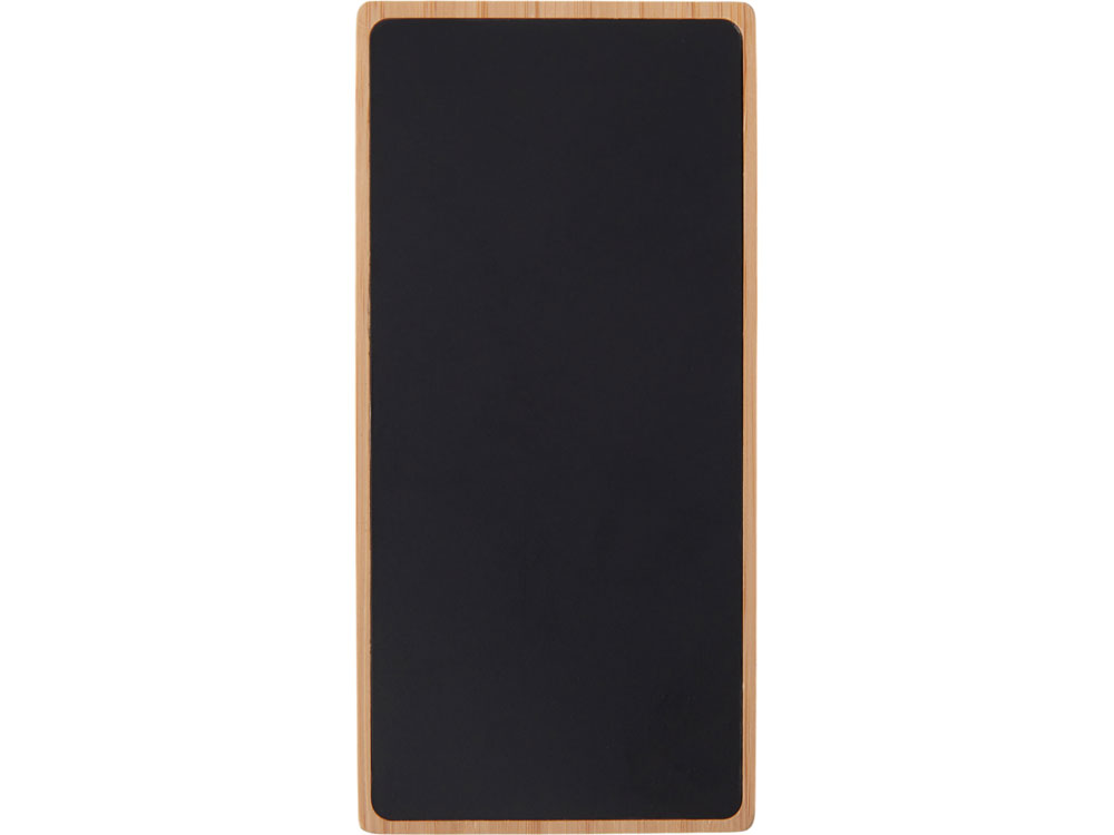 Внешний аккумулятор с подсветкой лого и солнечной панелью Reedia S1, 10000 mAh, бамбук, черный