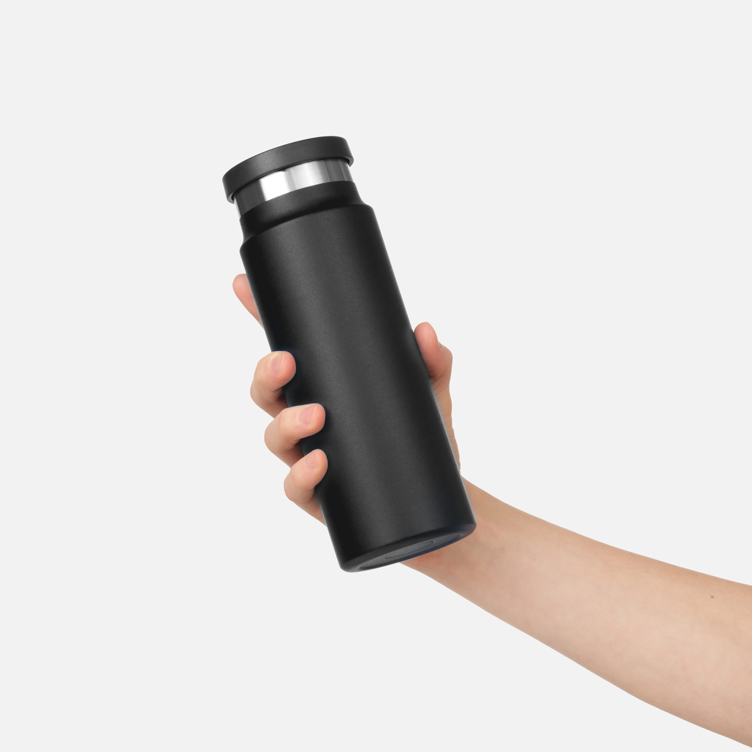 Термобутылка вакуумная герметичная Аллегра (Allegra), серая — пример нанесения логотипа (Portobello Распродажа -50%) | Print Logo