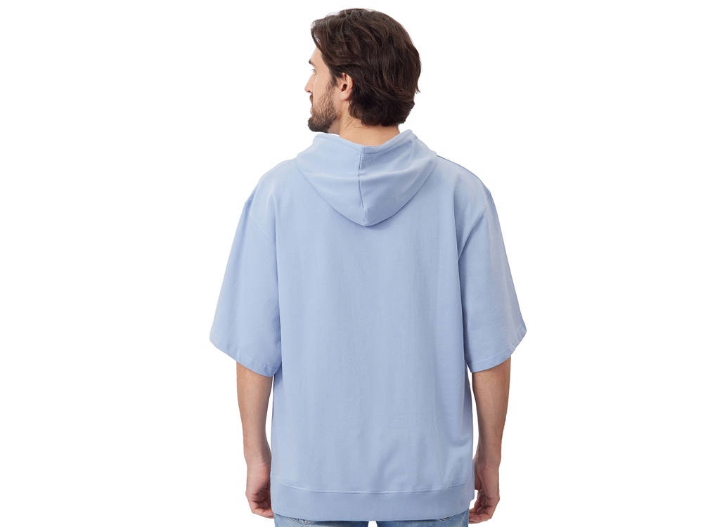 Худи оверсайз с коротким рукавом Warsaw унисекс, небесно-голубой