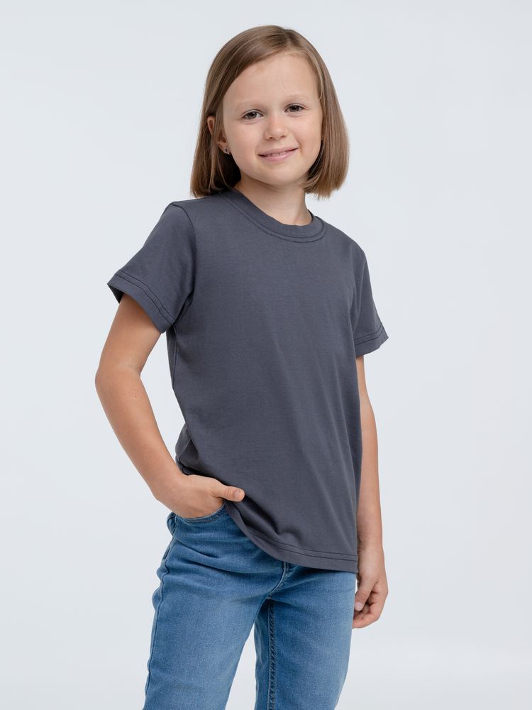 Футболка детская T-Bolka Kids, темно-серая (графит), 12 лет