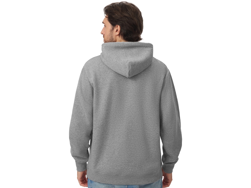 Толстовка с капюшоном оверсайз Lisbon унисекс, серый меланж