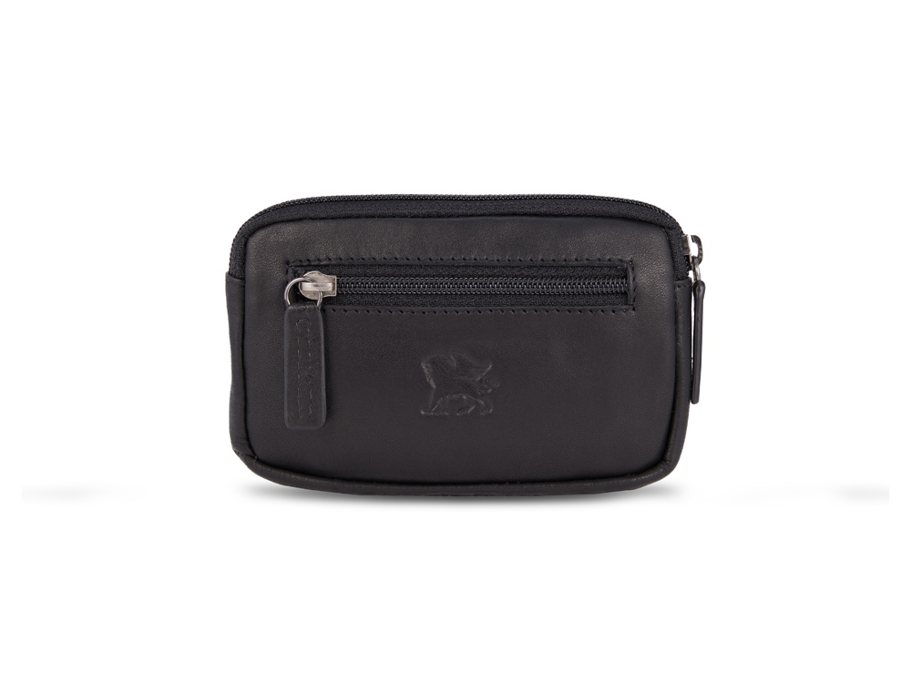 Ключница Mano Don Romeo, с RFID защитой, натуральная кожа в чёрном цвете, 11 х 2 х 7 см