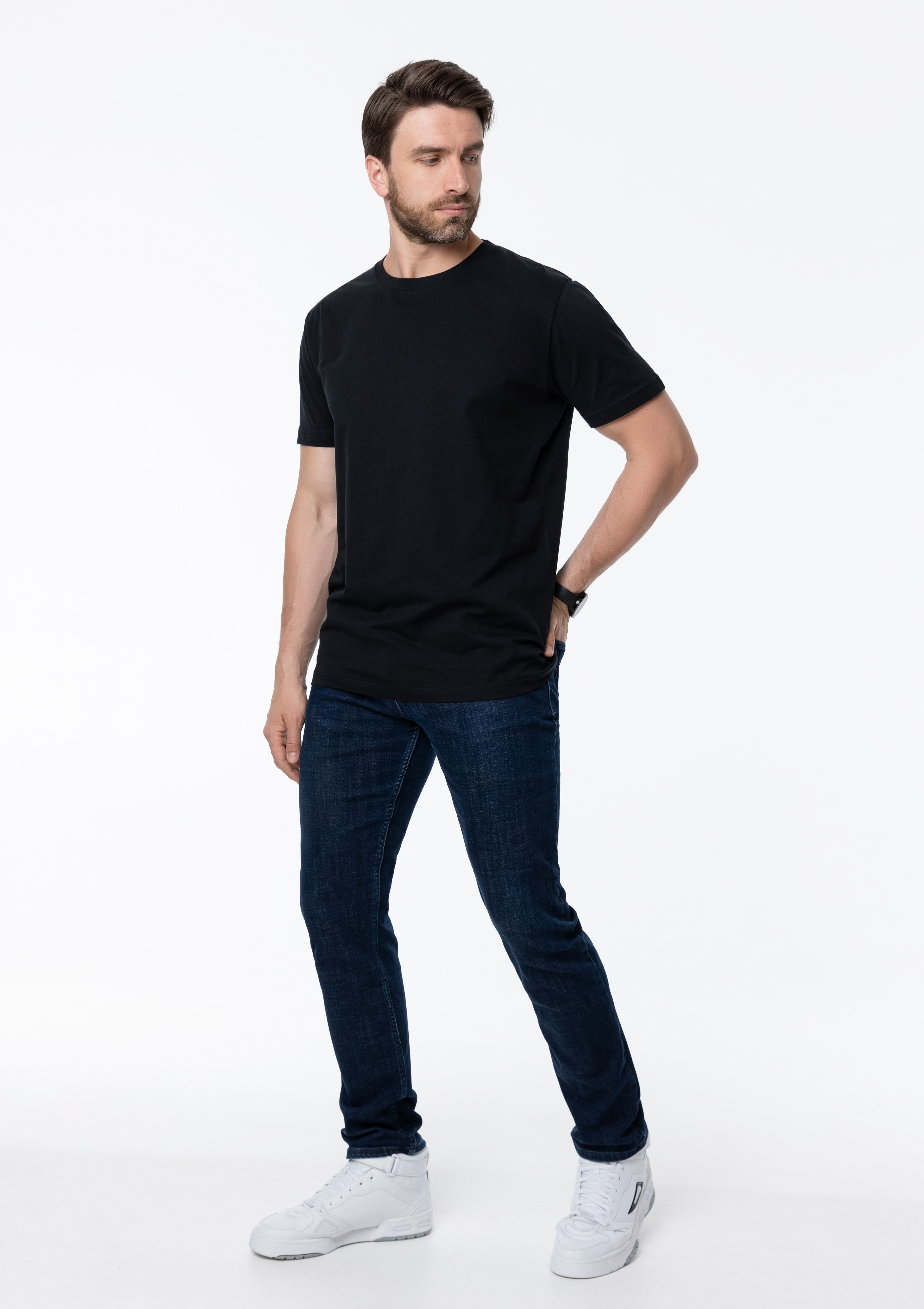 Футболка унисекс STAN, хлопок 150, 51, Чёрный,  (20)  (58/4XL)