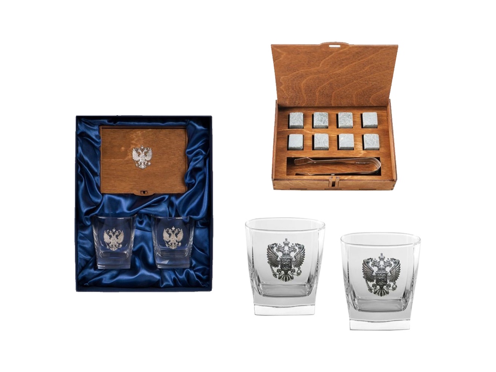 Набор для виски с камнями для охлаждения с логотипом  | Print Logo