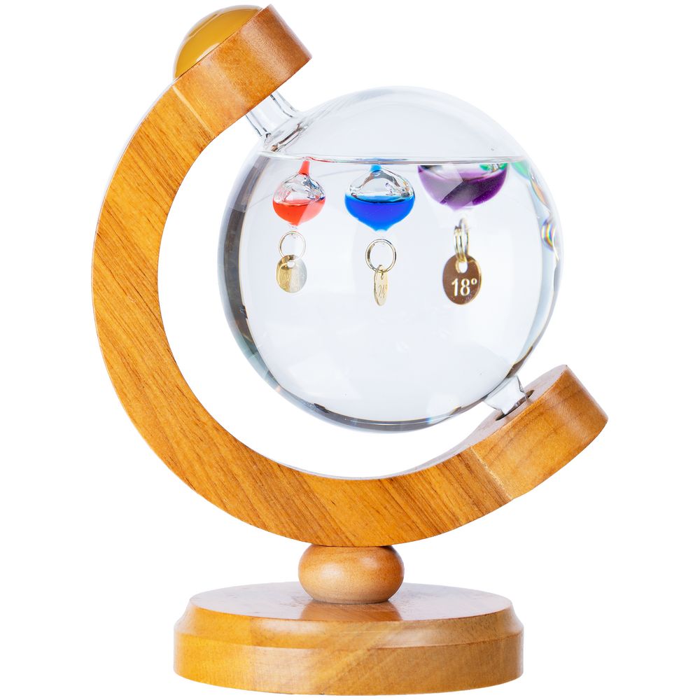 Термометр-шар «Галилео» в деревянном корпусе фото на сайте Print Logo.